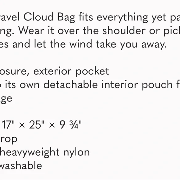 Baggu Travel Cloud bag in black & white pixelated gingham - Picture 12 of 12